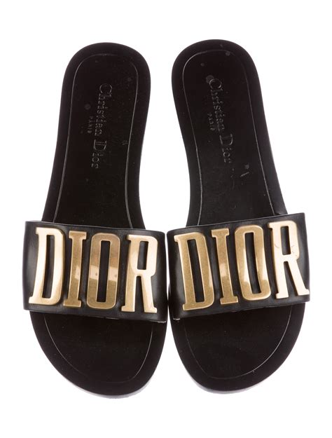 christian dior black slippers|christian dior sliders women.